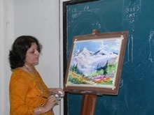 Painting Demonstration for Art Teachers at Andheri, Mumbai 