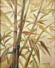 Bamboo Collection - 1, Painting by Chitra Vaidya, Acrylic on Canvas, 18 x 14 inches