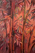Bamboo Collection - 5, Painting by Chitra Vaidya, Acrylic on Canvas, 36 x 24 inches