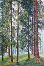 Forest View, Painting by Chitra Vaidya, Oil on Canvas, 36 x 24 inches