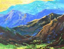 In the Hills - XIII, Painting by Chitra Vaidya, Acrylic on Canvas, 14 X 18 inches