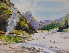 Gulmarg, Kashmir Painting by Chitra Vaidya, Watercolour on paper, 14 x 21 inches